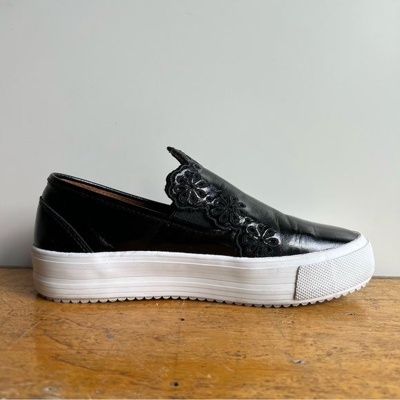See By Chloe Black Platform Patent Leather Sneakers - Picture 6 of 11